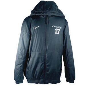 Nike Men's Black Crossfire 17 Long Sleeve Full-Zip Hooded Winter Jacket Size S